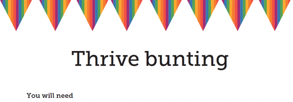 Thrive bunting