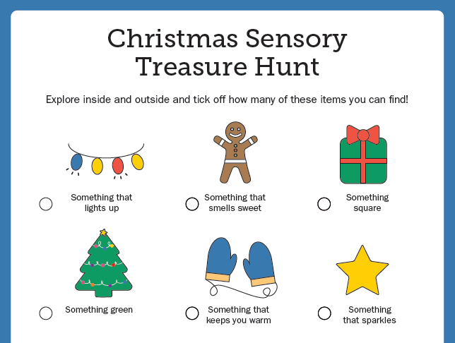 Christmas sensory treasure hunt